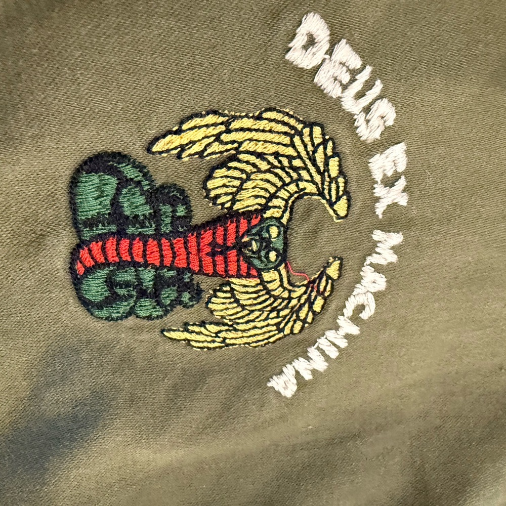 Deus Ex Machina Riders Friend Embroidered Souvenir Jacket Olive M Rare - Picture 8 of 16